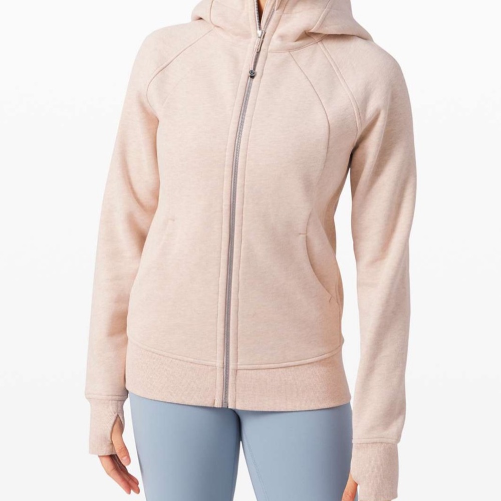 Heathered Pink Lululemon Scuba Hoodie size 6